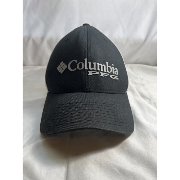 Columbia PFG Performance Fishing Gear Mesh Cap Hat Adjustable Black Front - Picture 1 of 5